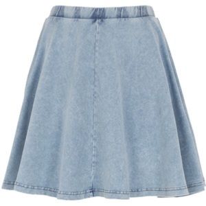 Topshop Lightwash Denim Skater Skirt