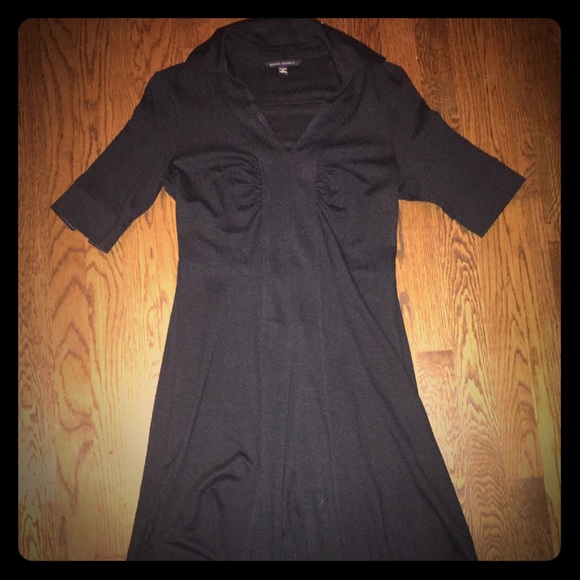 Banana Republic black stretch dress fit n flare S