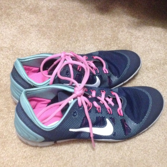 New Navy Mint & Pink Nikes