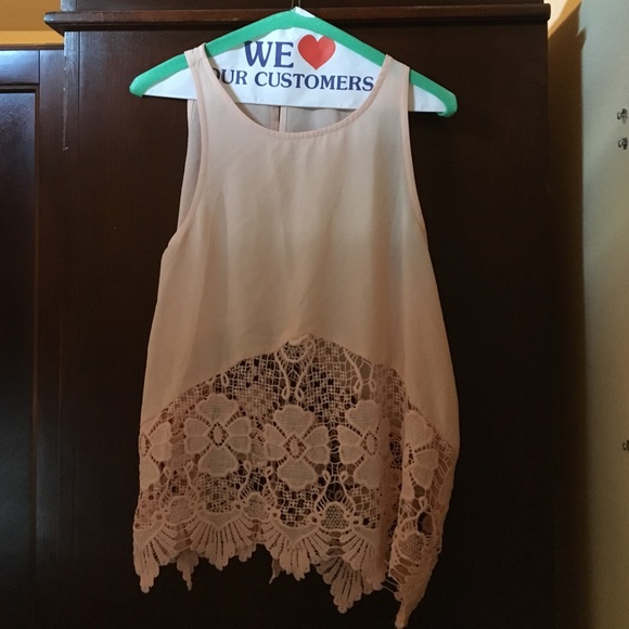 Blush Tank w/ Crochet bottom