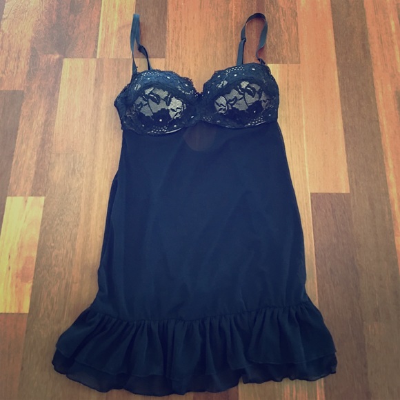 Black one piece lingerie