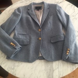 J Crew Herringbone Schoolboy Blazer