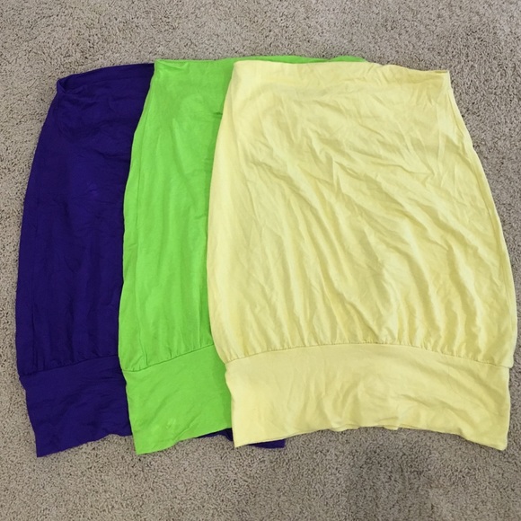 ✨FIGHTING EEL PUFFY TUBE TOP BUNDLE OF THREE!!!✨