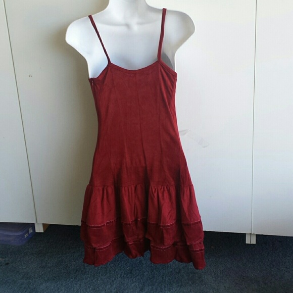 Lace down faux suede dress - Picture 4 of 4