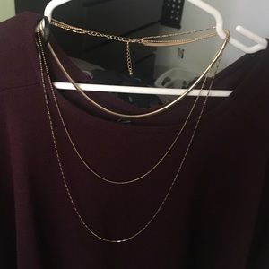 J Crew gold layered necklace