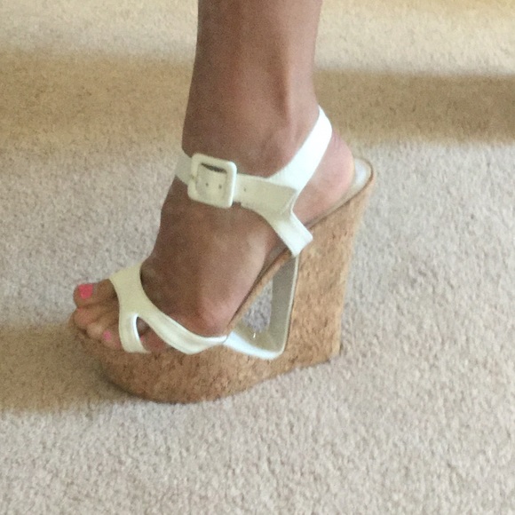 White Platform Wedges - Picture 3 of 3