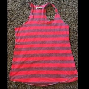Bright/neon pink striped tank top