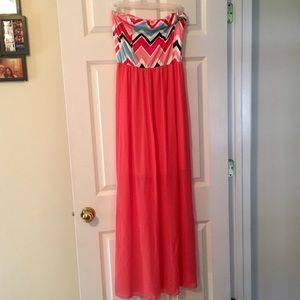 Coral Maxi dress