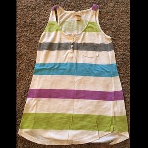 Colorful striped tank top