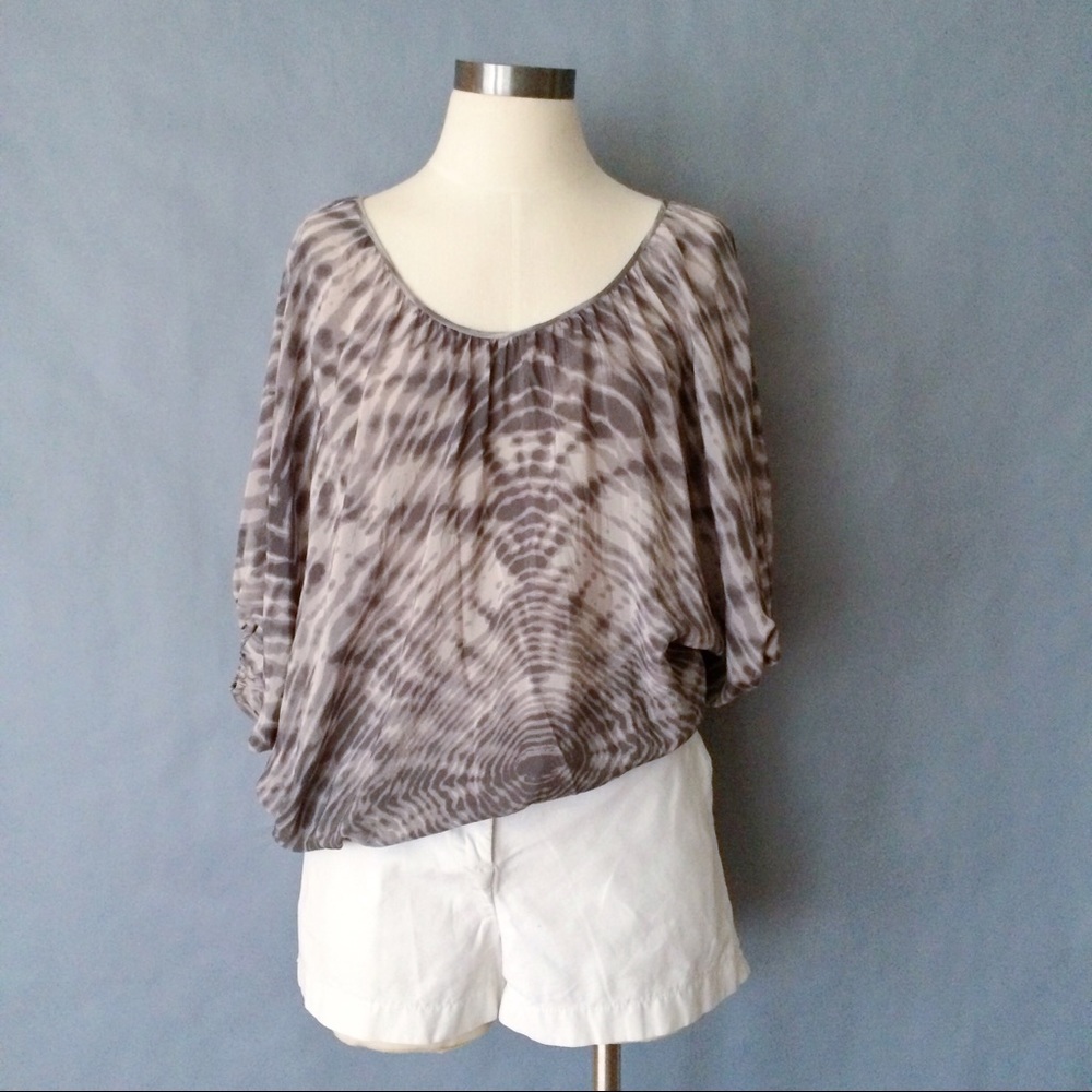 Bebe silk tunic blouse