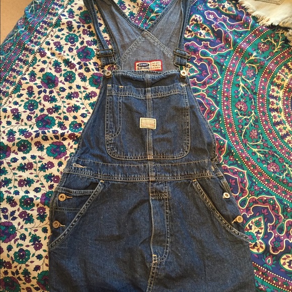 Denim overall skirt
