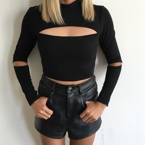 Nasty Gal Tops - Nasty Gal Mock Neck Cropped Top Nasty Gal Tops - Nasty Gal Mock Neck Cropped Top