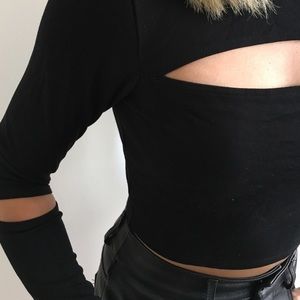 Nasty Gal Tops - Nasty Gal Mock Neck Cropped Top Nasty Gal Tops - Nasty Gal Mock Neck Cropped Top