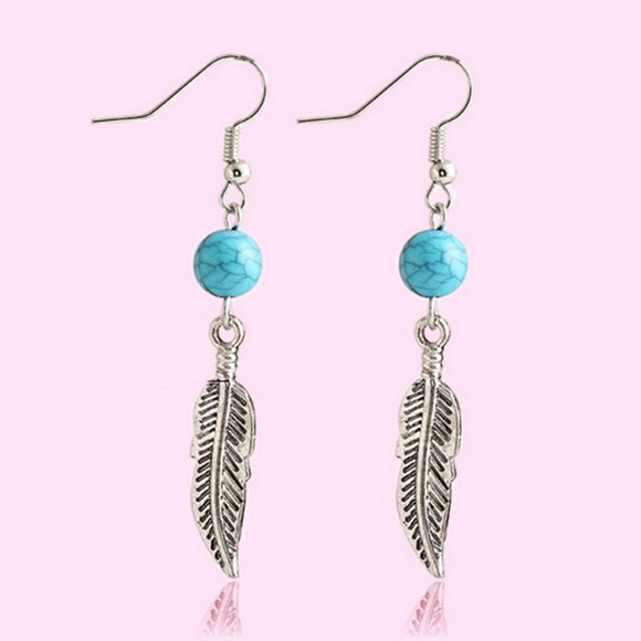 "Wilder" Turquoise Earring in Antiqued Silver