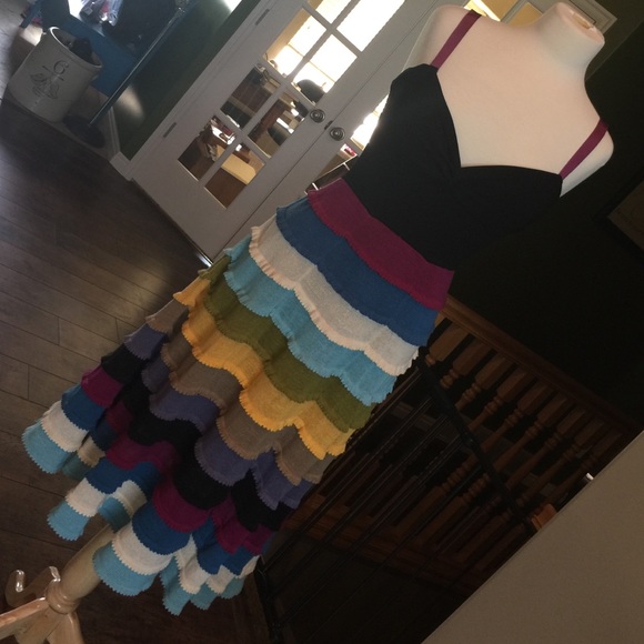 Catherine Malandrino Dresses & Skirts - Catherine Malandrino silk layered knit dress