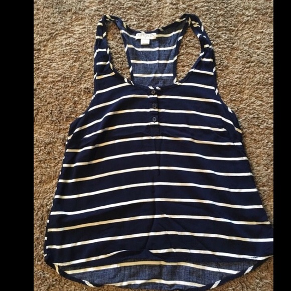 Navy striped tank top