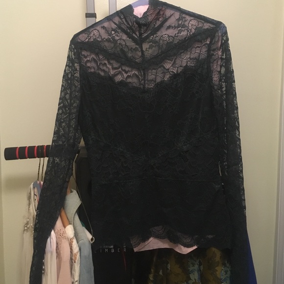 Hunter green blouse
