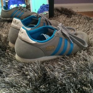 Adidas Blue and Grey Sporty Shoe