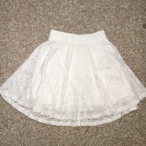 White lace hollister circle skirt