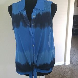 INC. Sleeveless tie front