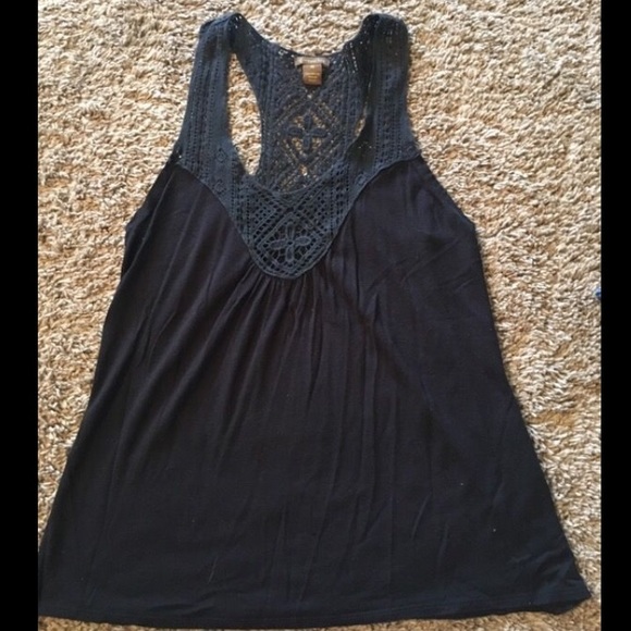 Black lace tank top