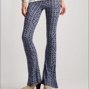 Knit flare pants