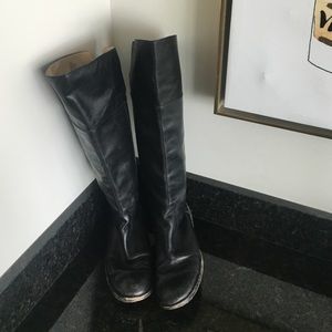 Coach black leather boots