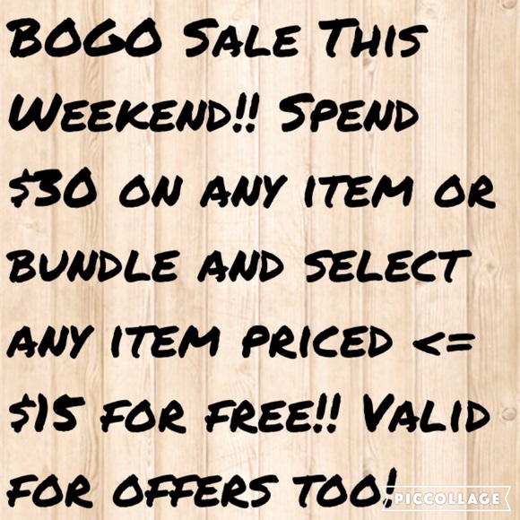Spend $30 in my closet this weekend for free item!