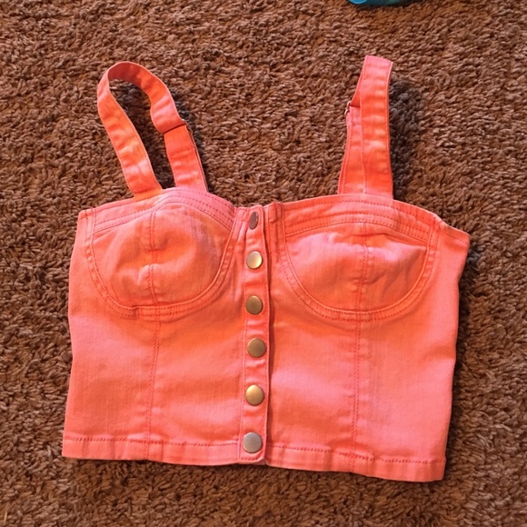 Peach crop top