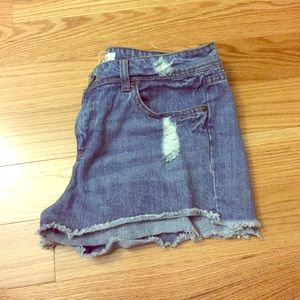 Distressed shorts