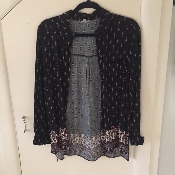 Printed button up shirt