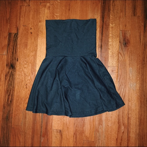 American Apparel Dark Chambray / Denim Print Dress