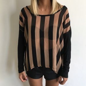 Nasty Gal Tops - Long Sleeve Striped Top Nasty Gal Tops - Long Sleeve Striped Top