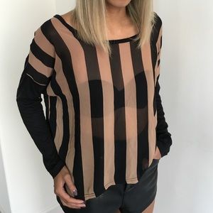 Nasty Gal Tops - Long Sleeve Striped Top Nasty Gal Tops - Long Sleeve Striped Top