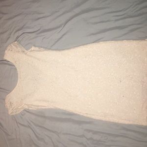 Cream whither color mini dress