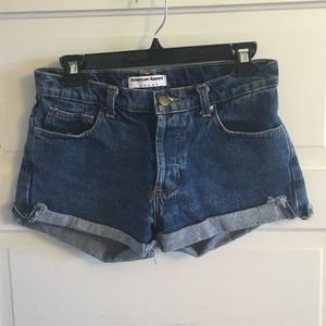 American apparel jean shorts