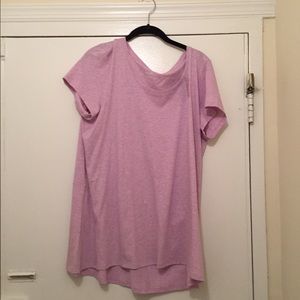Pure Jill scoop neckline elliptical tee