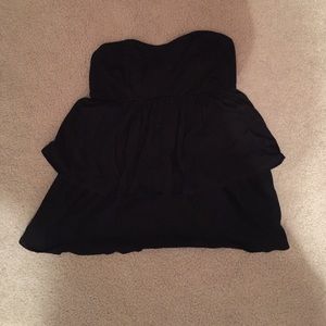 American Eagle black strapless shirt