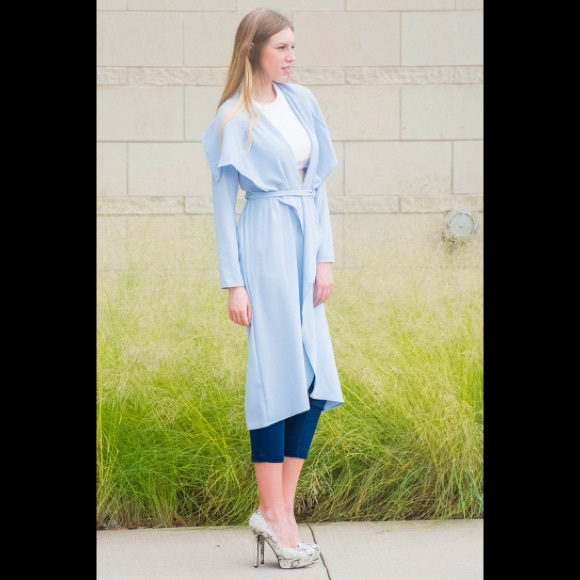 Draped Tie-Front Robe Jacket