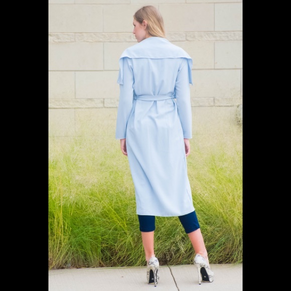 Draped Tie-Front Robe Jacket - Picture 3 of 4
