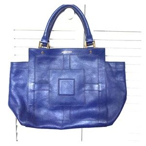 Jonathan Adler cobalt blue shoulder bag