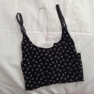 Forever 21 Black Floral Top