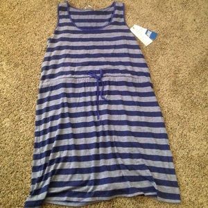 Olive and oak blue stripe dress