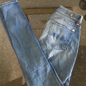 7forallmankind light wash jeans skinny