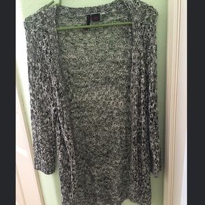 Open Knit Gray Cardigan
