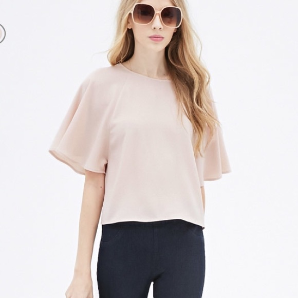 NWT Taupe crepe shirt