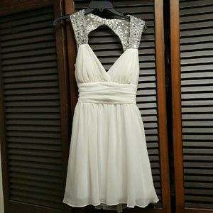White formal prom dress