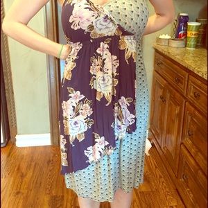 Silk rayon asymmetrical dress