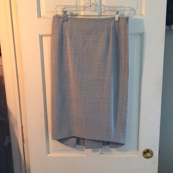 Express pencil high low grey skirt