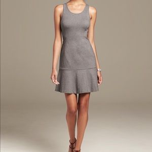 banana republic black ponte drop-waist dress